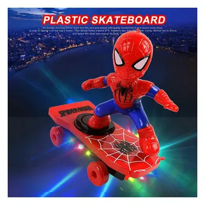 Super Hero Electric Spiderman Skateboard Kids Toy With Light Music 360Â° Tumbler