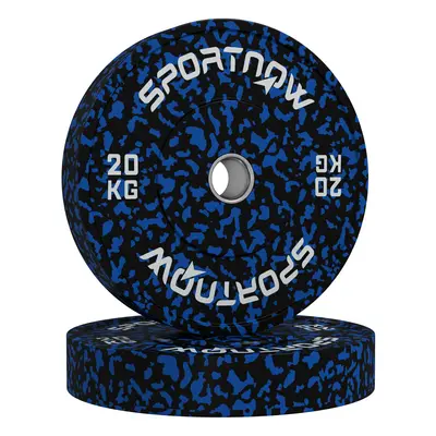 SPORTNOW Olympic Weight Plates with 5cm Holes for Weight Lifting, x 20kg