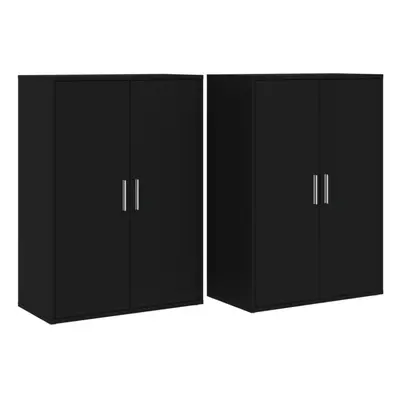 vidaXL Sideboards Cupboard Side Cabinet Highboard pcs Black Engineered Wood