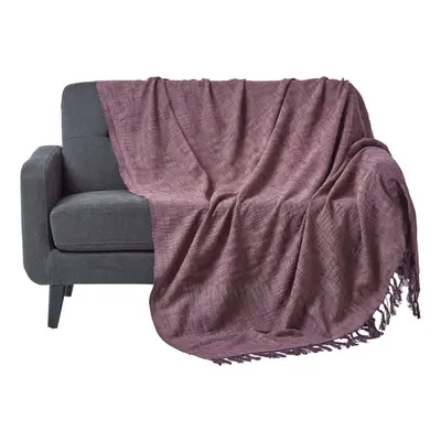 (Mauve, x cm) Nirvana Slub Cotton Throw