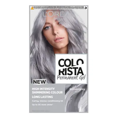 L'Oreal Colorista Silver Grey Permanent Hair Dye Gel Long-Lasting Permanent Hair Colour