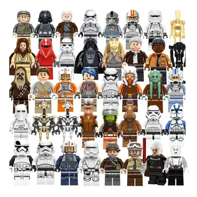 (40PCS Star Wars Minifigures) 40PCS Clone Trooper star 501st Star Mandalorians Wars Building Blo