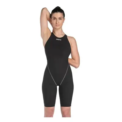 (26) Arena Women Swimming Suit Black Kneeskin One Piece Openback Diving Suit Costume