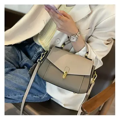 (Elephant gre) Cow Leather Women's Luxury Bag New Fashion Trendy All-match Genuine Leather Shoul