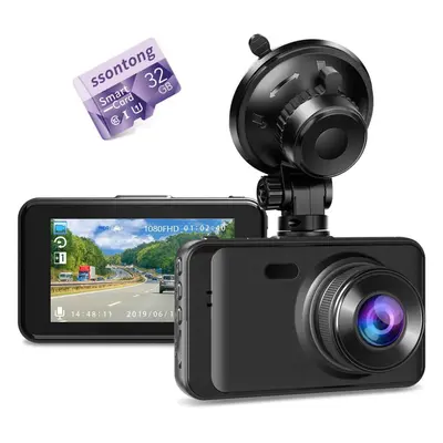 Dash Camera for Car, Dash Cams FHD 1080P Dash Cam Front with 32GB Card, Super Night Vision Dashc