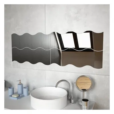 Wall Mirrors pcs 60x18.5 cm Wave Glass