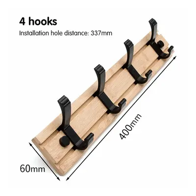 (M) 3/4/5 Hooks Wall Coat Rack Storage Hook Hat Clothes Hanger Home Bedroom Organizer