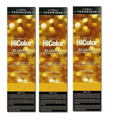 (H14 - (3pks)) H14 Vanilla Champagne L'Oreal Excellence HiColor BLONDES For Dark Hair Only