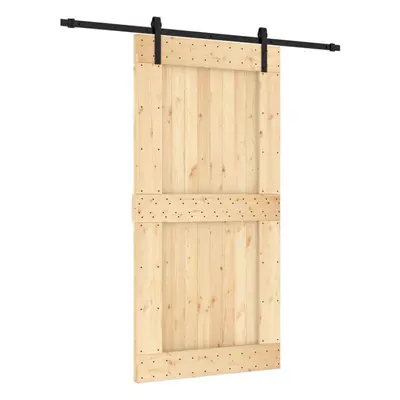 vidaXL Sliding Door Barn Door with Hardware Set Interior Door Solid Wood Pine