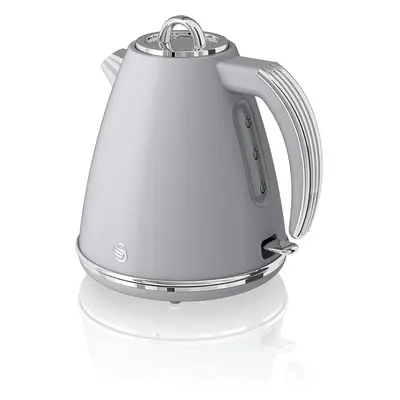 Swan Retro 1.5 Litre Jug Kettle, Grey, with Degree Rotational Base, 3KW Fast Boil, Easy Pour, SK