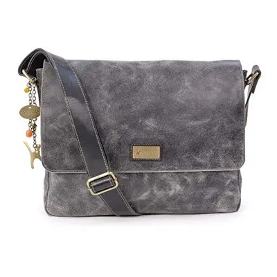 CATWALK COLLECTION HANDBAGS - Ladies Large Distressed Leather Messenger Bag - Women's Cross Body