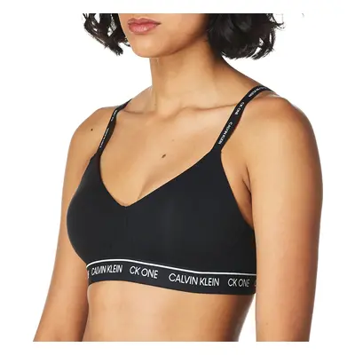 Calvin Klein Women's CK One Cotton Lightly Lined Bralette Black X-La