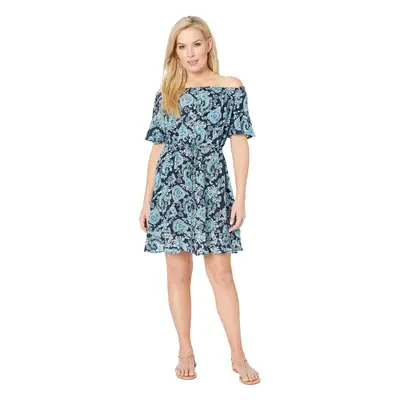 Michael Michael Kors Sweetheart Paisley Cold Shoulder Ruffle Cover-Up