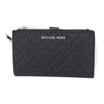 Michael Kors Jet Set Double Zip Wristlet Black PVC