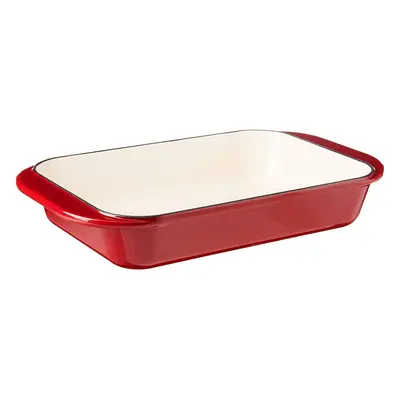 Cuisinart CI1136-24CR Chef's Classic Enameled Cast Iron 14-Inch Roasting/Lasagna Pan Cardinal Re