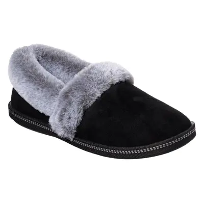 (6 UK, Black) Skechers Womens Fur Lined Slipper