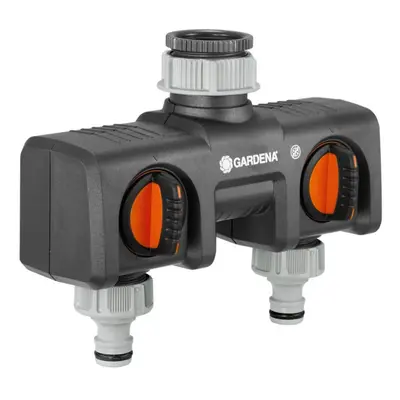 GARDENA Twin-Tap Connector: Connects two devices to the tap, can be used with GARDENA water comp