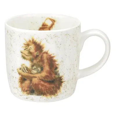 Wrendale Designs Orangutangle Orang-utan Single Mug, Bone China, Multi-Colour, x x cm