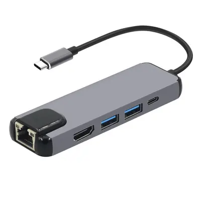 Multi USB 3.0 hub type C adapter to HDMI Gigabit Ethernet Rj45 Lan for Macbook Pro Air 15 iPad T