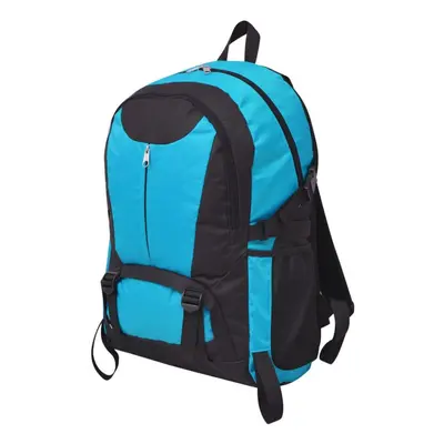 vidaXL Hiking Backpack L Black and Blue