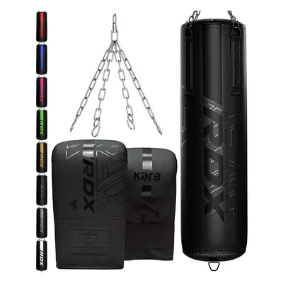 (Black, 5FT) RDX Filled Punching Bag Anti Swing Heavy 3PC