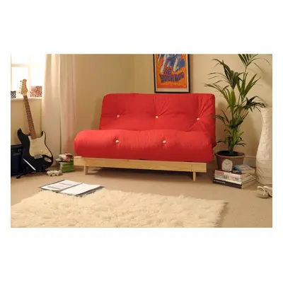 (Red, 4ft6 Double) Ayr Luxury Futon Set