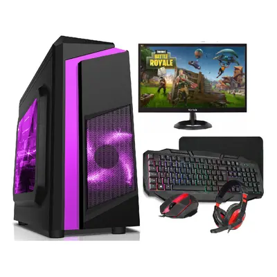 (F3 Purple Case, GTX1050TI) Gaming PC Full Set Up-i5 16GB RAM 1TB Graphic Card