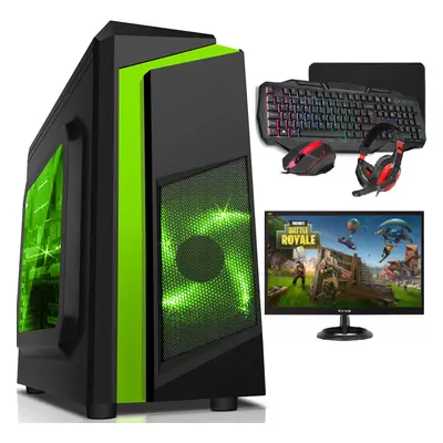 (F3 Green Case, GTX1050TI) Gaming PC FullSetup Core i5 16GB RAM 1TB GTX1050Ti