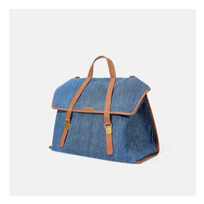 (Denim, 35x14.5x27 cm) French Fashion Backpack Purse inch Briefcase Canvas Luxury Designer Ladie