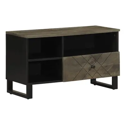 vidaXL TV Cabinet Black 80x33x46 cm Solid Wood Mango TV stand TV sideboard