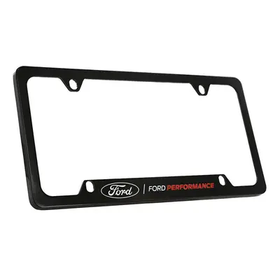 License Frame Inc Ford Performance Wordmark Black Coated Metal License Plate Frame Holder