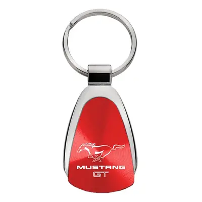 Au-TOMOTIVE GOLD Tear Drop Key Chain for Ford Mustang GT (Red)