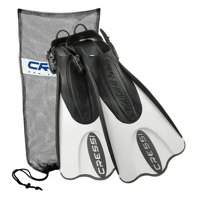 Cressi Palau Short Snorkeling Swim Fins with Mesh Bag Black White MediumLarge