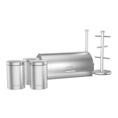 Morphy Richards Accents Storage Set, Stainless Steel, Silver, Piece