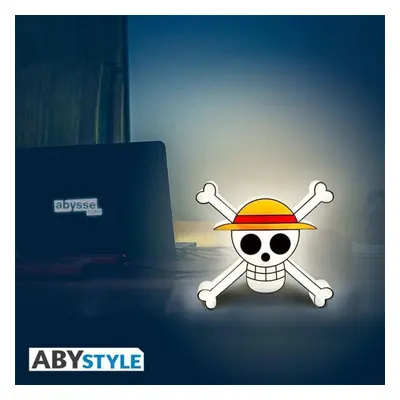 One Piece Anime Straw Hat / Mugiwara Pirates Logo Desk Light Bright White LED Lamp