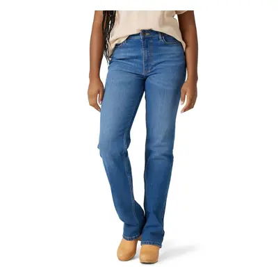 Wrangler Womens High Rise True Straight Fit Jean Ocean Medium