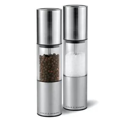 Cole & Mason Precision Grind Oslo Salt and Pepper Mill Gift Set, Acrylic and Stainless Steel/Cle