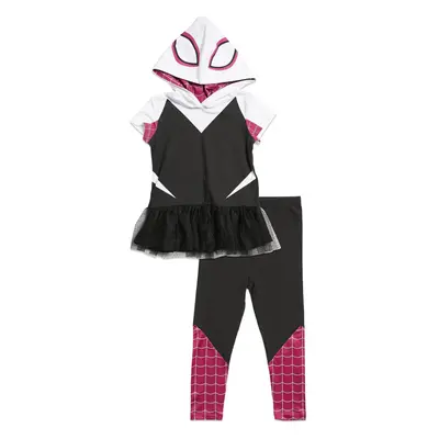 Spider-Man Spider-Gwen Ghost Spider Toddler Girls Cosplay T-Shirt and Leggings 4T