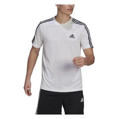 adidas Men's AEROREADY 3-Stripes Tee White/Black Small