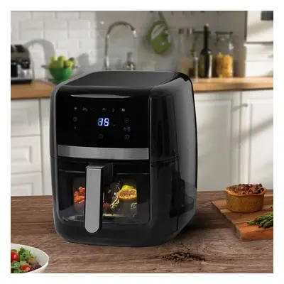 Daewoo Family Size 8L Digital Air Fryer w Window & Divider for 2x4L Dual Cooking