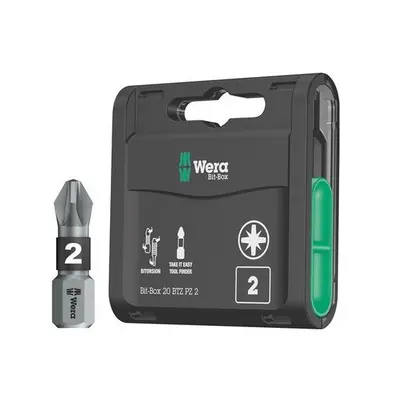 Wera WER057761 Bit-Box BiTorsion Bits PZ2 x 25mm Piece