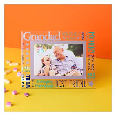 6" x 4" Cheerful Glass Photo Frame - Grandad