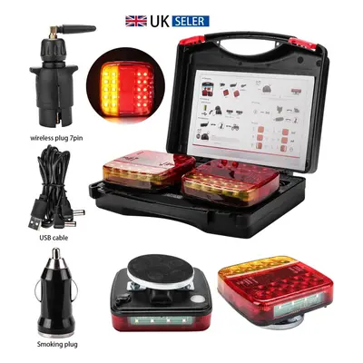 LED Magnetic Wireless Rear Tail Lights Battery Operated Tail Trailer UK