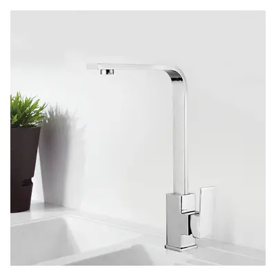 Modern Swivel Spout Kitchen Sink Taps Basin Sink Mixer Tap Square Brass Faucet