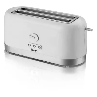 (White) Swan Slice Long Slot Toaster