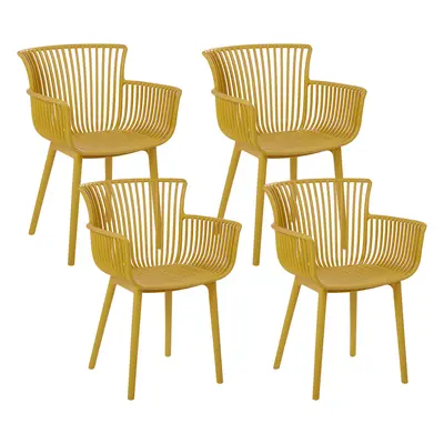 Set of Garden Chairs PESARO Yellow