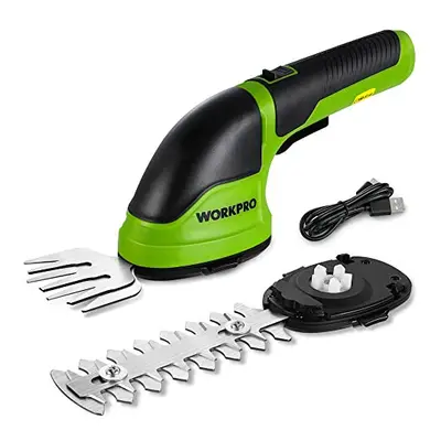 WORKPRO IN Cordless Hedge Trimmer and Grass Shear | 3.6V Electric Grass Trimmer with 2000mAh Lit