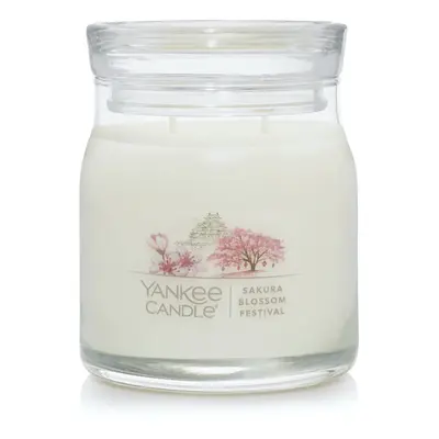 Yankee Candle Sakura Blossom Festival Scented Signature 13oz Medium Jar 2-Wick Candle Over Hours