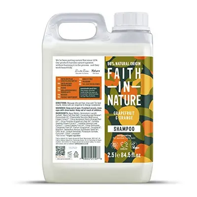 Faith In Nature Natural Grapefruit & Orange Shampoo, Invigorating, Vegan & Cruelty Free, No SLS 