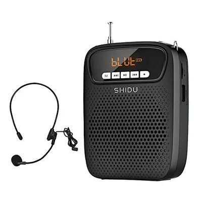 Bluetooth Voice Amplifier with Wired Microphone, 15W 2000mAh Rechargeable Battery Portable Audio